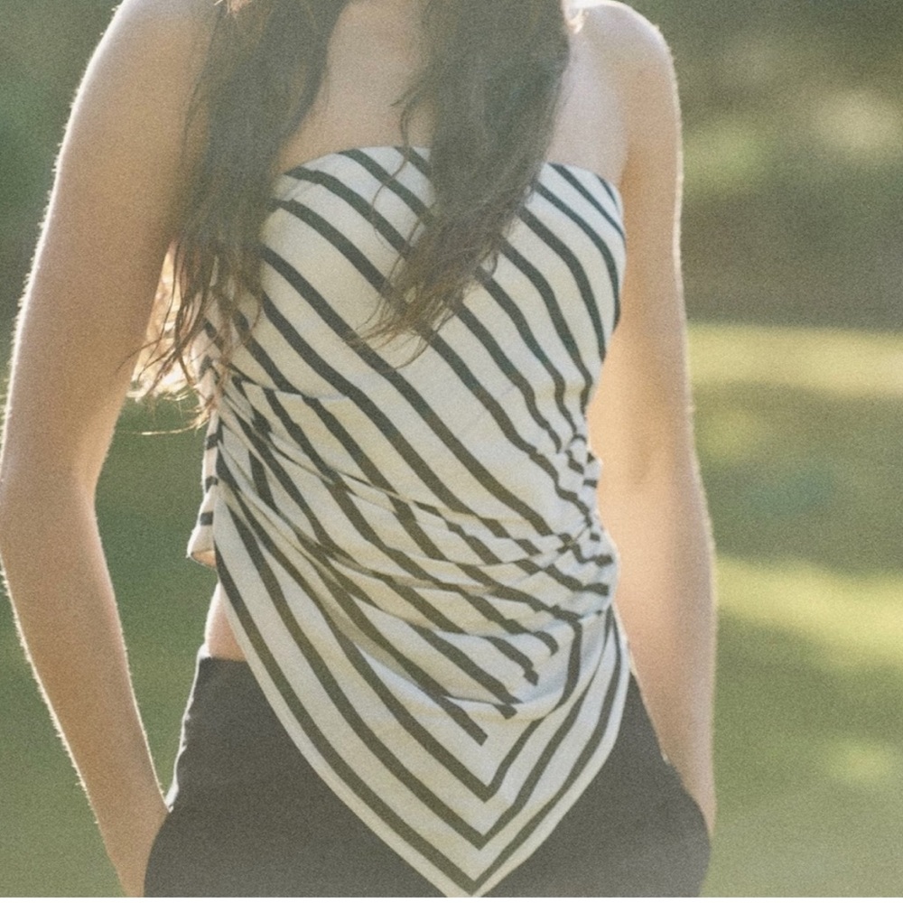 Zara strapless linen top